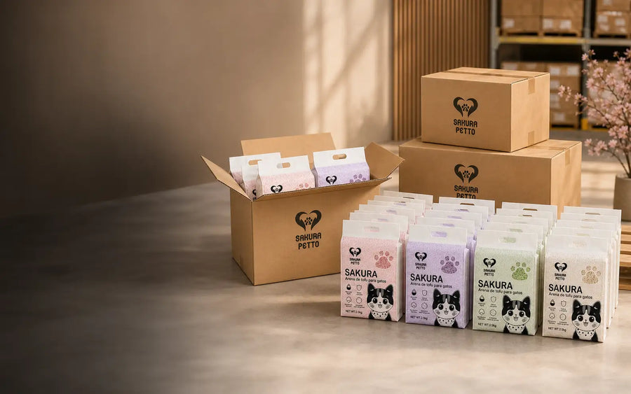 Bolsa de arena de tofu SAKURA PETTO para venta al mayoreo