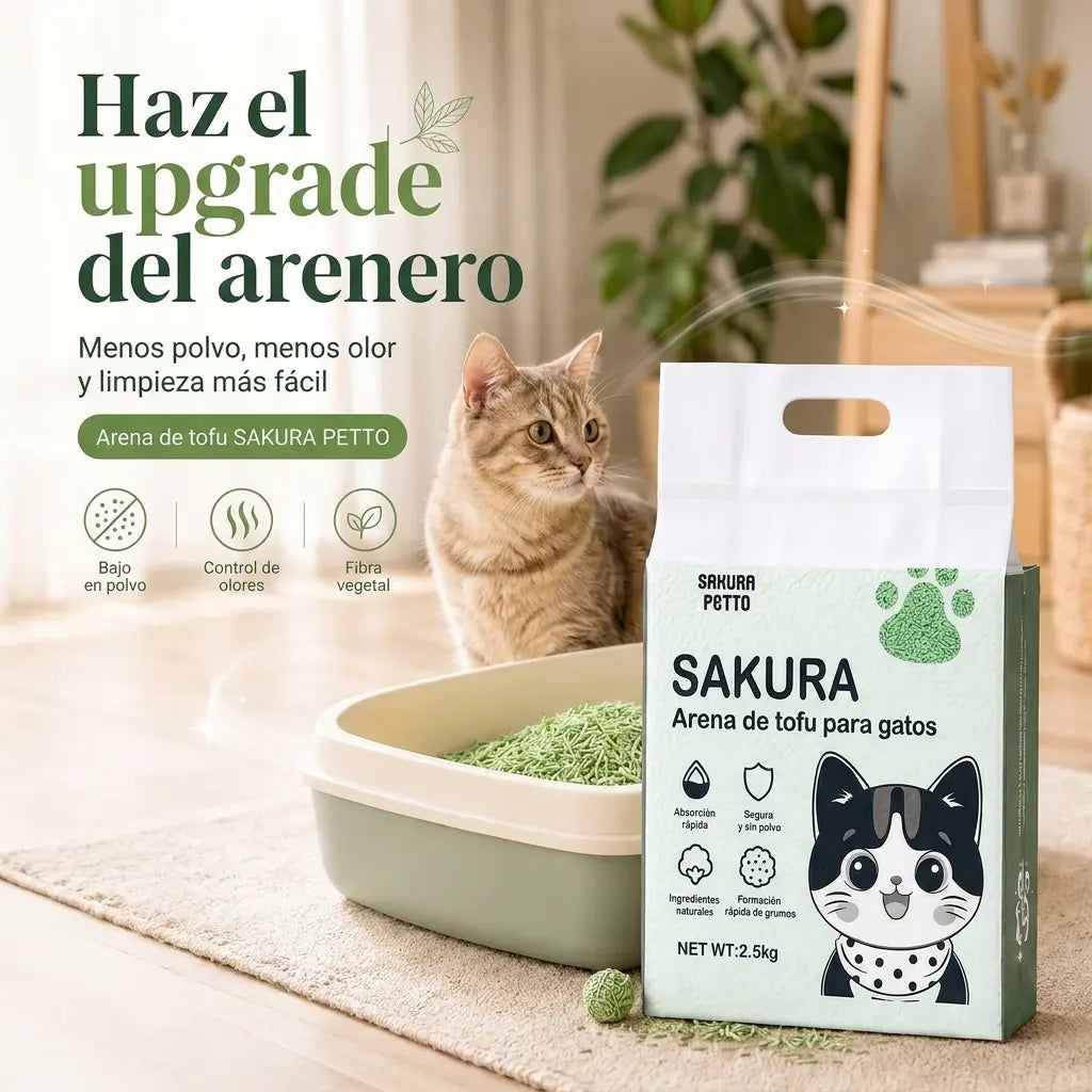 Mejora la rutina del arenero: menos polvo, menos olor y limpieza más fácil con arena de tofu