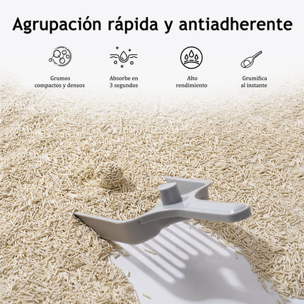 3pcs Arena Vegetal Biodegradable Para Gatos Con Tofu Vegetal 6lts