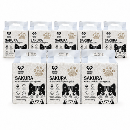 Arena de Tofu para Gatos 100% Natural, Sin Polvo y Antiolor | Sakura Petto