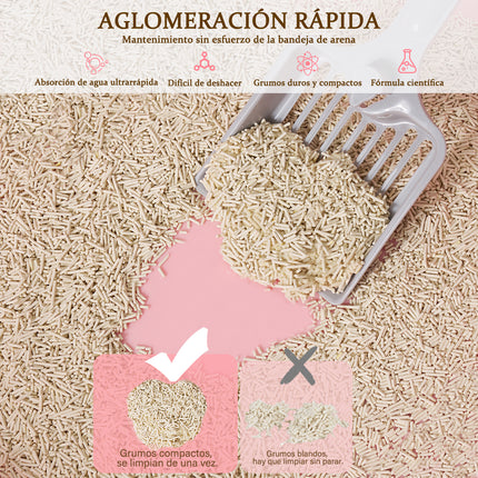 3pcs Arena Vegetal Biodegradable Para Gatos Con Tofu Vegetal 6lts