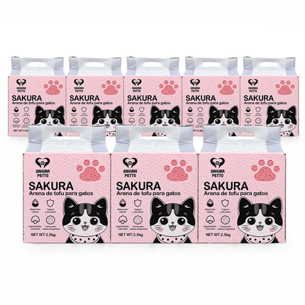 Arena de Tofu para Gatos 100% Natural, Sin Polvo y Antiolor | Sakura Petto