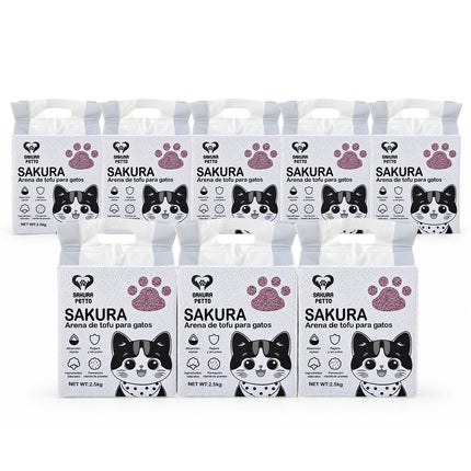 Arena de Tofu para Gatos 100% Natural, Sin Polvo y Antiolor | Sakura Petto