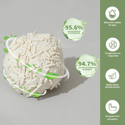 Arena Para Gatos Biodegradable Con Tofu Vegetal Sabores 6l SAKURA PETTO